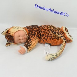 Poupée ANNE GEDDES bébé léopard déguisement 45 cm