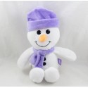 Peluche di neve MILKA sciarpa cioccolato e berretto viola 27 cm