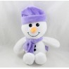 Plush snowman MILKA chocolate scarf and purple cap 27 cm