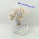 Plush rabbit CREATIONS DANI beige chiné scarf VARS 18 cm