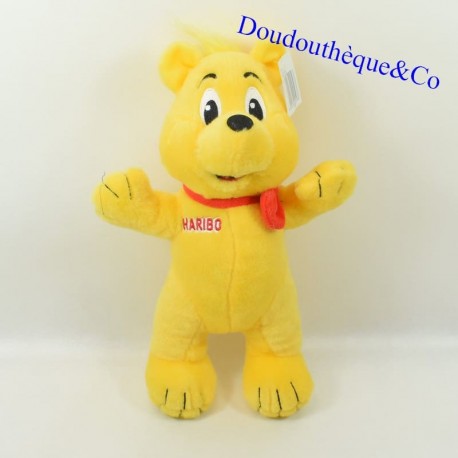 Teddy bear HARIBO advertising plush yellow scarf red 32 cm NEW