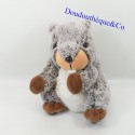 Puppet plush puppet FIZZY mottled gray and white 25 cm