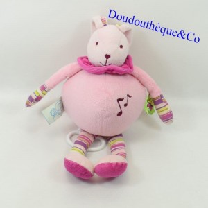 Musical plush rabbit CUDDLY AND COMPANY Pink Tatoo 30 cm