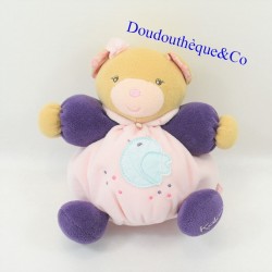 Doudou ball bear KALOO Small Rose bird pink purple 17 cm