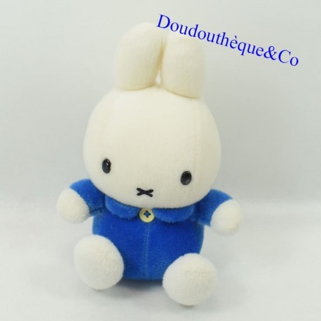 Coniglio peluche MIFFY blu e bianco seduto 18 cm