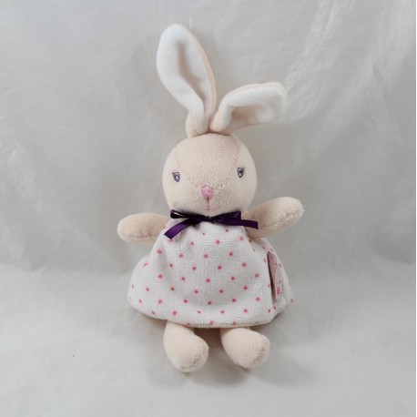 Mini bun rabbit KALOO Petite Rose dress with pink polka dots mini doll 20 cm