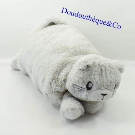 Plüsch Katze POMMETTE Kissen Kissen Haustiere grau 37 cm Plüsch Katze POMMETTE Kissen Kissen Haustiere grau 37 cm
