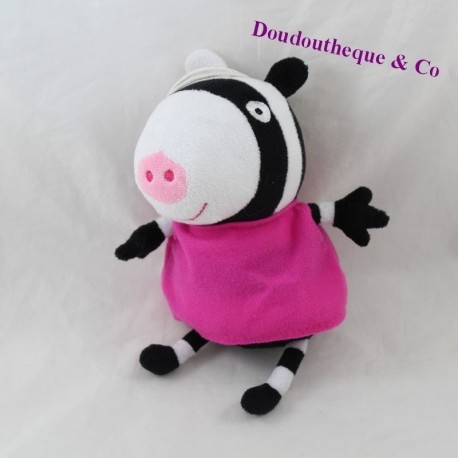 Felpa Zoé Zebra FAMOSA Peppa Vestido rosa cebra de cerdo 22 cm