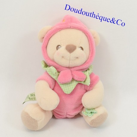 Osito de peluche OSOS DE LA NATURALEZA Fisher Precio fresa rosa verde 16 cm