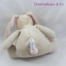Doudou handkerchief rabbit OBAIBI pink beige