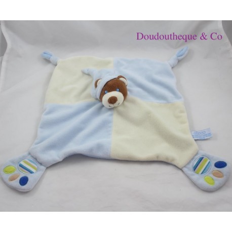 Doudou Plattbär GIPSY beige blau Doudou Plattbär GIPSY beige blau
