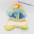 Doudou marionnette Aladin CMP Bleu Jaune Ceinture Orange 24 cm