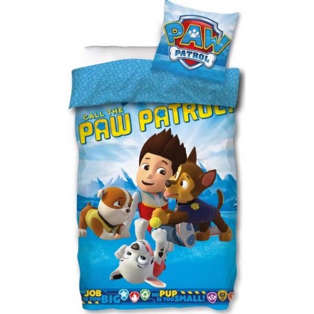 Bettwäsche 1 Platz Pat Patrol NICKELODEON Paw Patrol Bettbezug + Kissenbezug