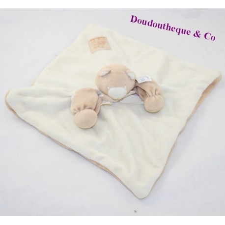 Doudou plat ours MOULIN ROTY beige 25 cm
