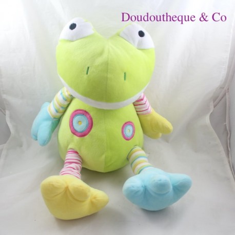 Plush frog PARTNER TOY green circles