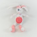 Doudou conejo TAPE A L'OEIL Tao nudo rosa estrella espiral 27 cm