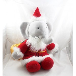 Peluche vintage Babar APPLAUSE Babar Pére Noël édition limitée 50 cm