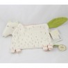 Doudou plat MOULIN ROTY Koko la Lune vert et blanc