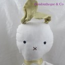 Conejo de peluche ZEEMAN vestido de baile blanco dorado
