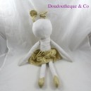 Conejo de peluche ZEEMAN vestido de baile blanco dorado