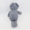 Doudou Bär SMALL BOAT Streifen marineblaues Gesicht türkisblau 19 cm