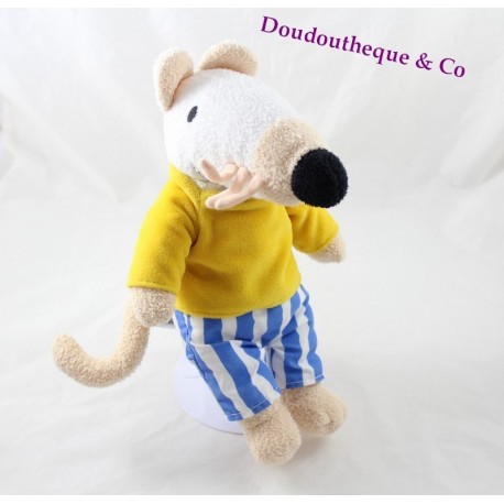 Peluche Mimi la souris MAISY LUCY COUSINS t-shirt jaune 27 cm 2002 Peluche Mimi la souris MAISY LUCY COUSINS t-shirt jaune 27 cm 2002