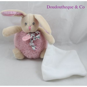 Doudou mouchoir lapin BABY NAT' Poupi rose