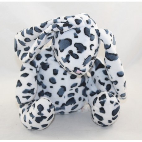 Doudou conejo DPAM Del mismo patrón leopardo negro gris blanco 20 cm