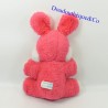 Plüsch Kaninchen Teddybär rosa weiß vintage Zunge gezogen 26 cm