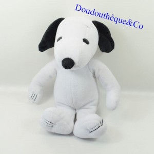 Peluche chien AJENA Peanuts Snoopy blanc noir 35 cm