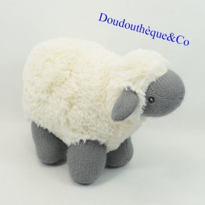 Peluche mouton NICOTOY SIMBA TOYS gris et blanc tricot gris 23 cm