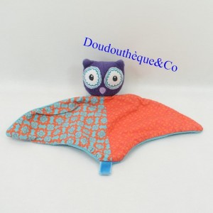 Doudou chouette ON CHUCHOTE A MON OREILLE hibou losange 20 cm