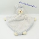 Flat cuddly toy bear BUKOWSKI beige gray disguised as rabbit 30 cm