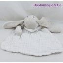 Flat rabbit cuddly toy ATMOSPHERA KIDS white fabric peas