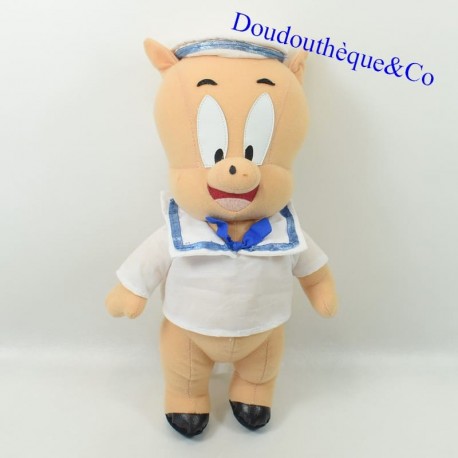 Peluche Porky Pig cochon LOONEY TUNES Play By Play marin 30 cm
