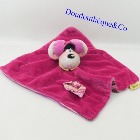 Doudou flache Maus DIDDL Diddlina pink weiß 30 cm