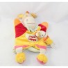 Doudou puppet donkey and horse DOUDOU AND COMPANY yellow and red 26 cm