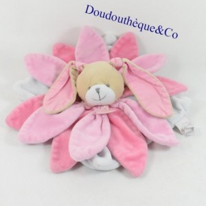 Doudou coniglio piatto PELUCHE E COMPAGNIA Collezionista petali rosa DC2791 21 cm