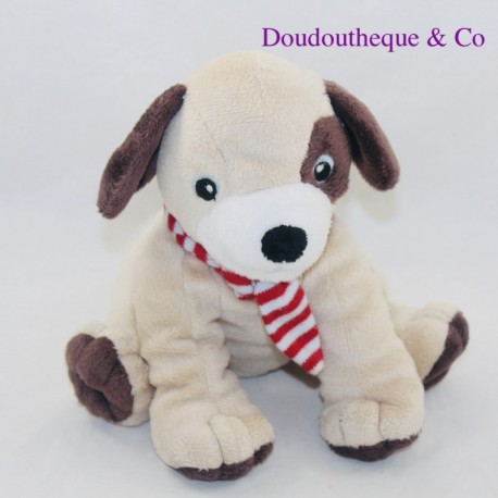 H&M plush dog striped scarf