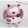 Plush Mam'zelle Bou owl SAUTHON pink purple owl 43 cm