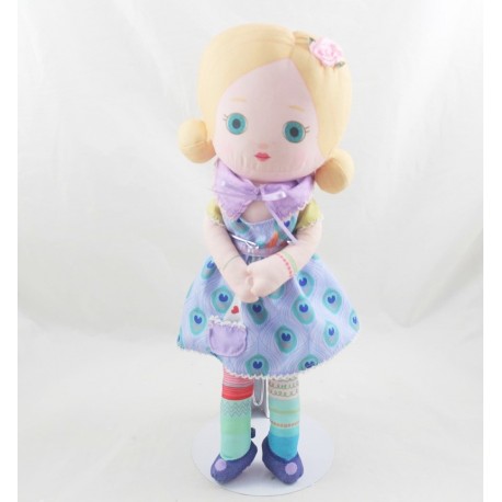 Puppe blonder Lappen Dasha MOOSKA Zapf Creation Kleid blau 35 cm