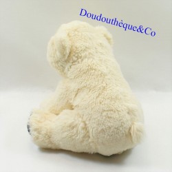 Plush Polar Bear WILD REPUBLIC sitting cream and black 18 cm