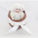 Poupée bébé lapin ANNE GEDDES dans oeuf en chocolat ruban blanc 16 cm