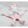 Manta plato unicornio TEX BABY blanco rosa bordado corazón estrellas 38 cm