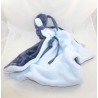Doudou manta conejo NATTOU Lapidou azul marino y azul 40 cm