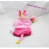 Doudou marionnette girafe POMMETTE intermarché rose ballon 24 cm