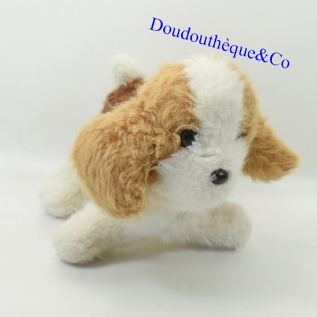 Plush dog BOULGOM beige brown vintage 20 cm