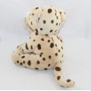 Peluche maman léopard et son bébé beige tâches marrons marque inconnue 20 cm