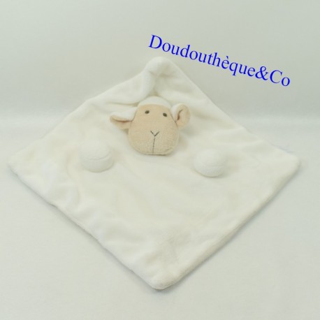 Doudou flat sheep J-LINE JLINE white 26 cm