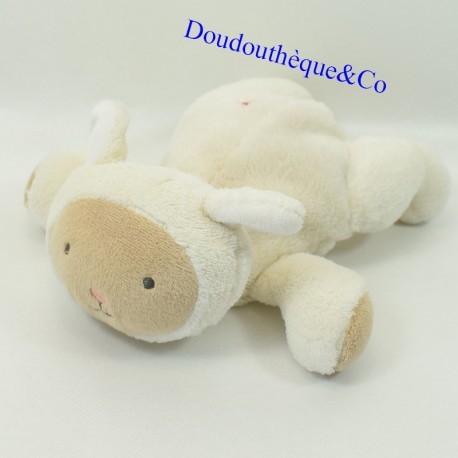 Doudou flache Wärmflasche Schaf DODIE beige 20 cm Doudou flache Wärmflasche Schaf DODIE beige 20 cm